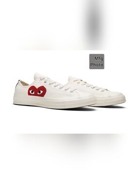 Comme des Garçons Play x Converse Chuck 70 Low 'Milk' Sneakers, Mens 11